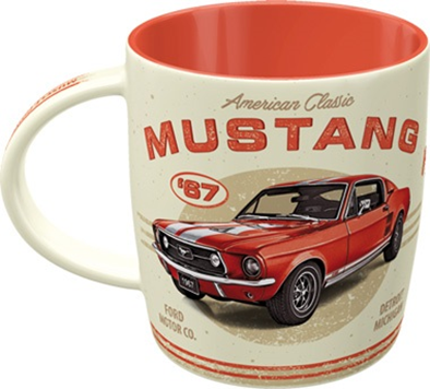 Mok met de tekst American classics mustang en een afbeelding van een mustang